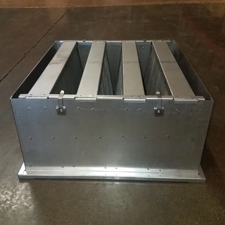 24X24x12 V Bank Carbon Filter Module With Granular Carbon 1