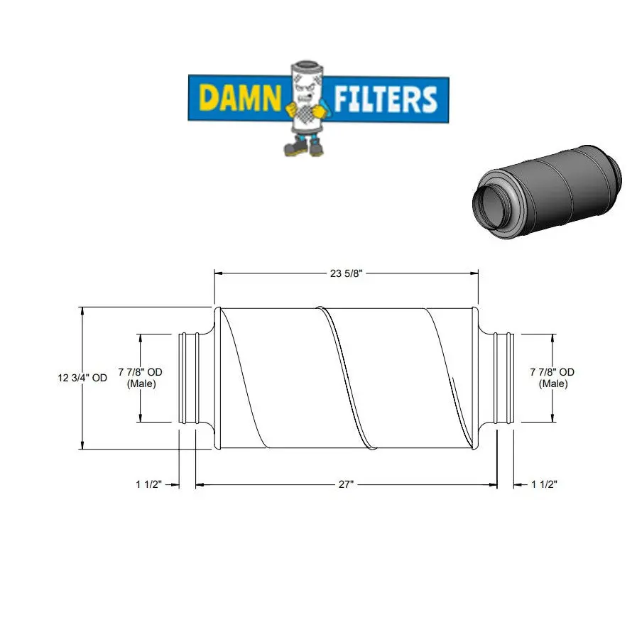 Galvanized Duct Silencer For Clamp Together Duct 1
