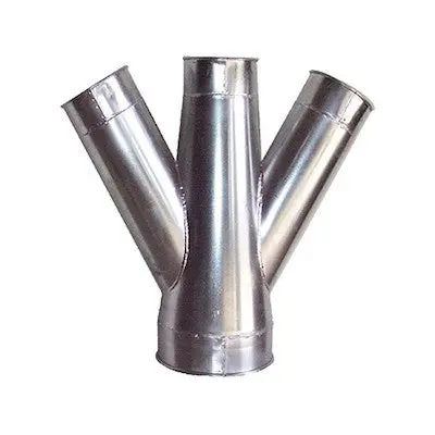 Stainless Steel Double Branch For Clamp Together Duct (45 Degree) 1