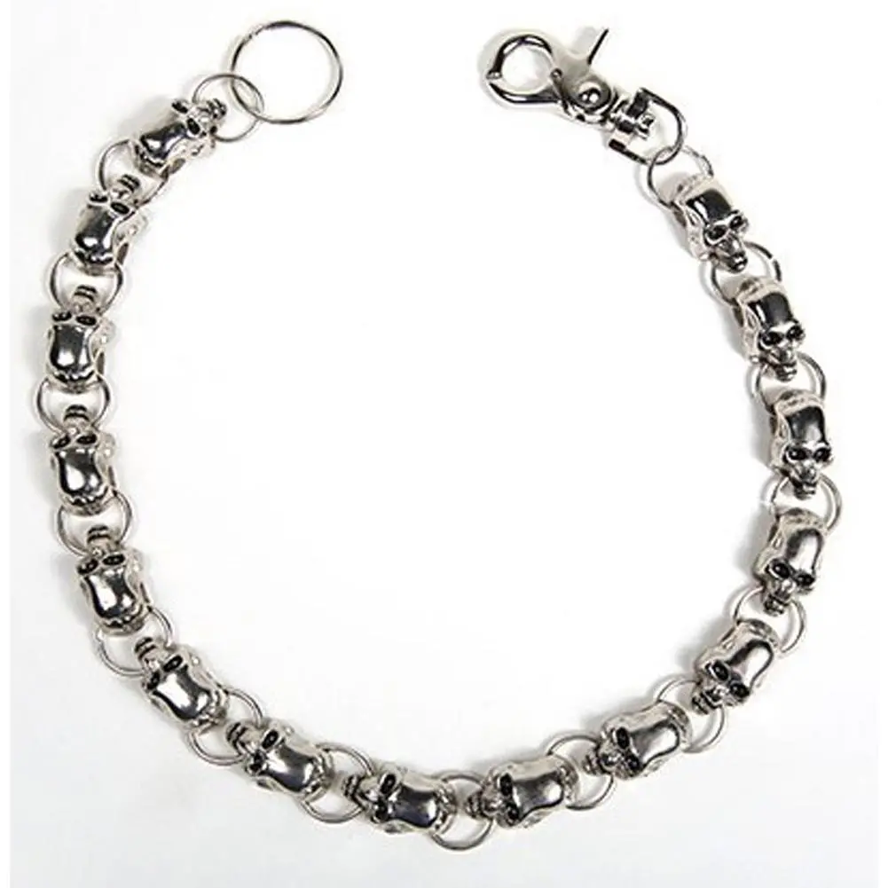 Biker Chain With 15 Skulls 1