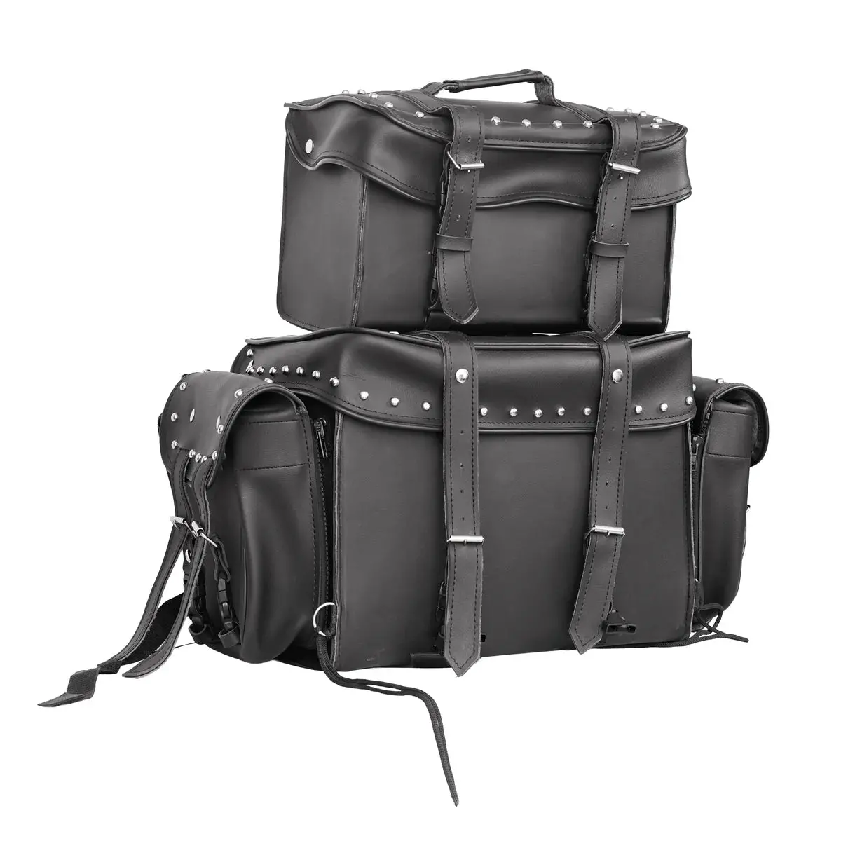 Studded Four Piece Motorcycle Touring Bag Ds350s 1