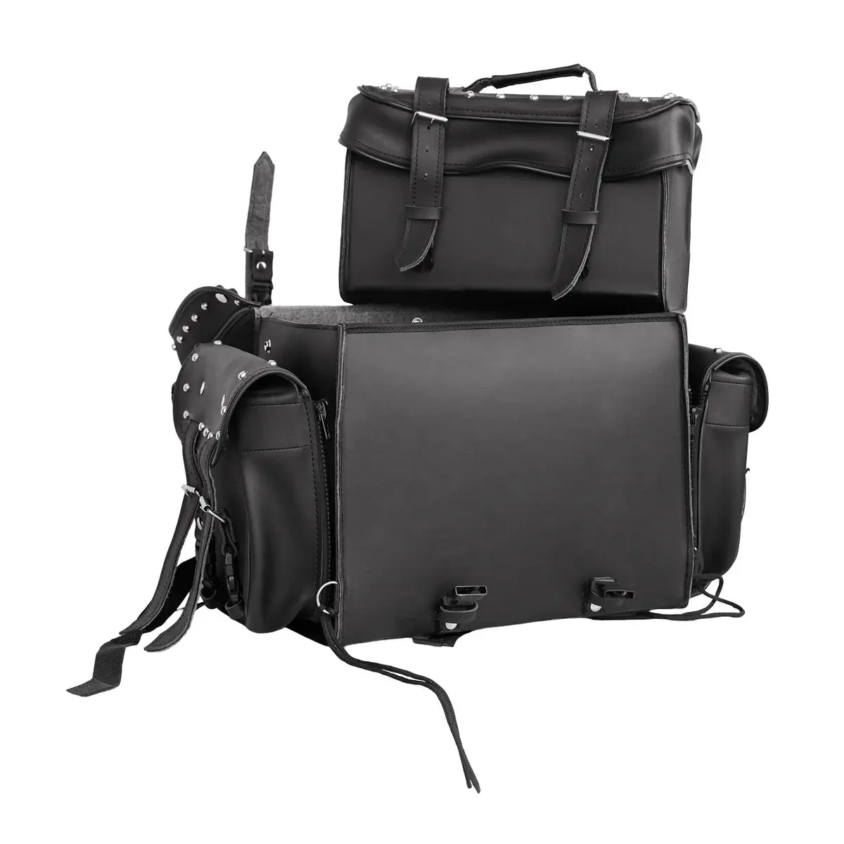 Studded Four Piece Motorcycle Touring Bag Ds350s 2