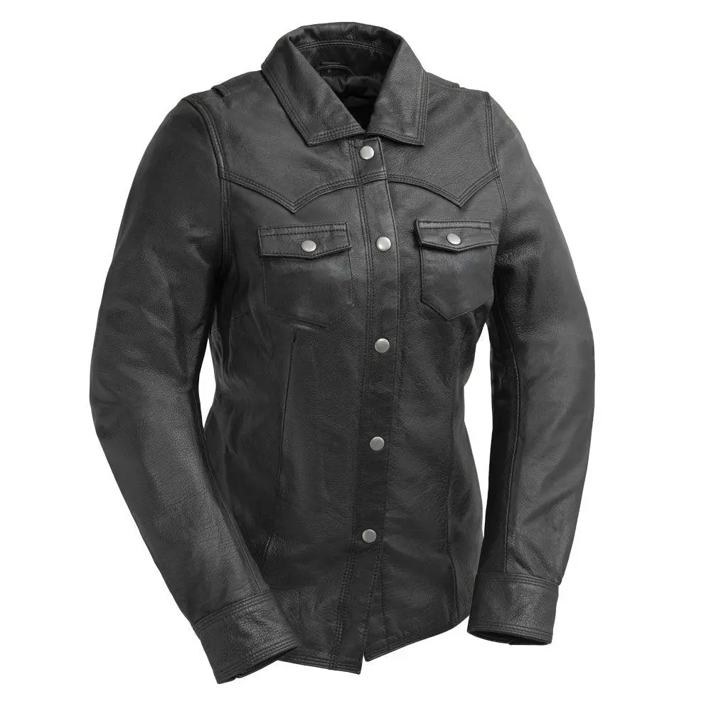 Onyx Women's Leather Shirt 1