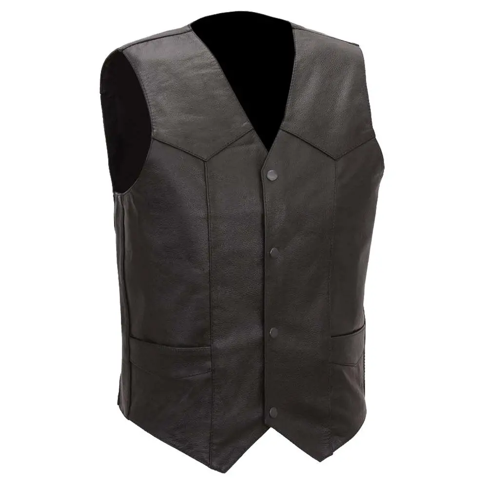 Men's 4 Snap Plain Vest 1