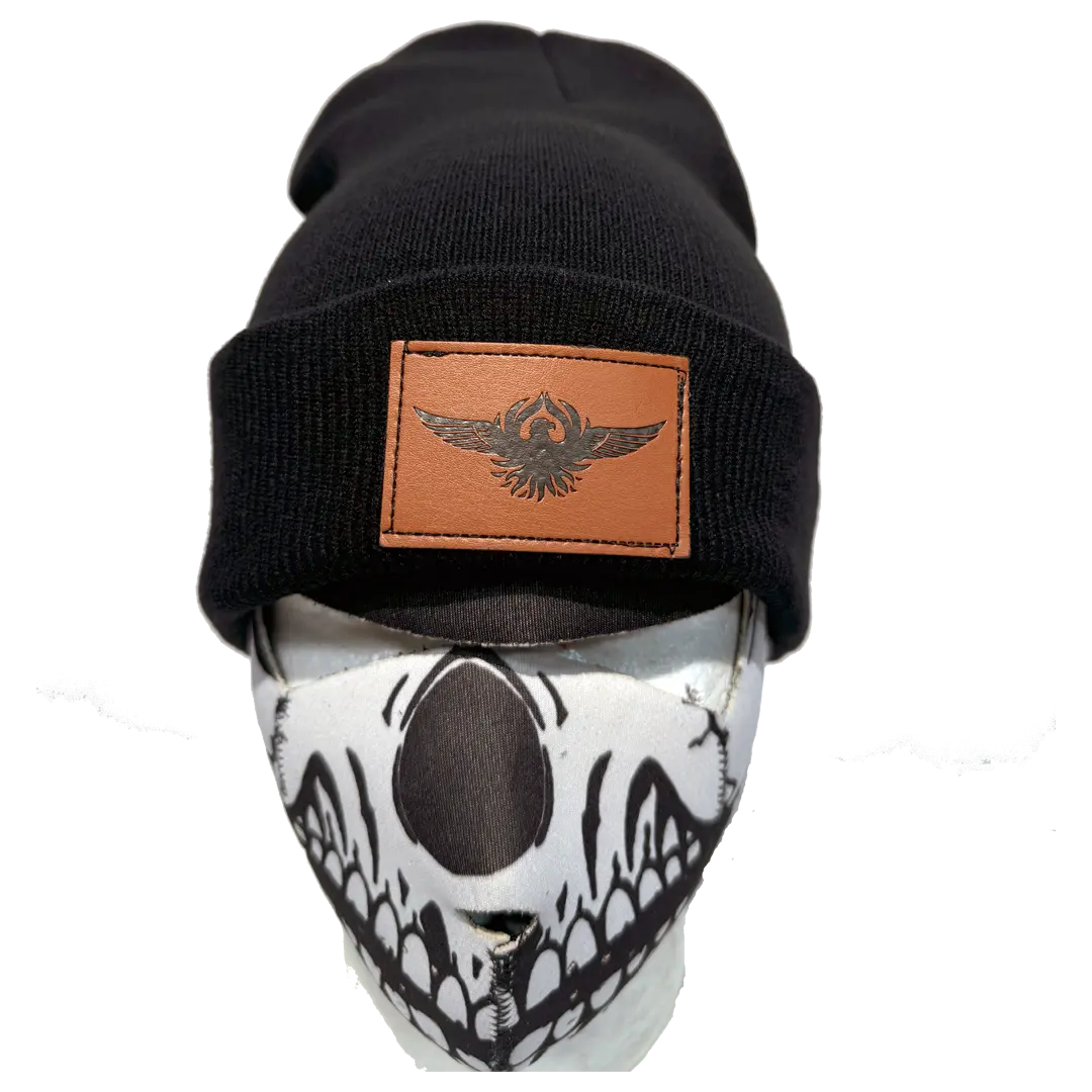 Eagle Leather Knit Beanie 1