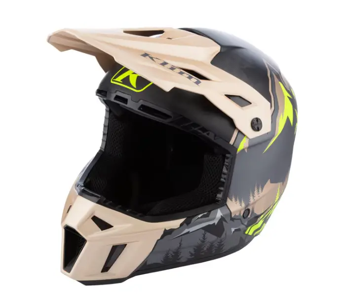F3 Klim Carbon Helmet Ece - Dna Montanta Tan - Vi-Vis 1