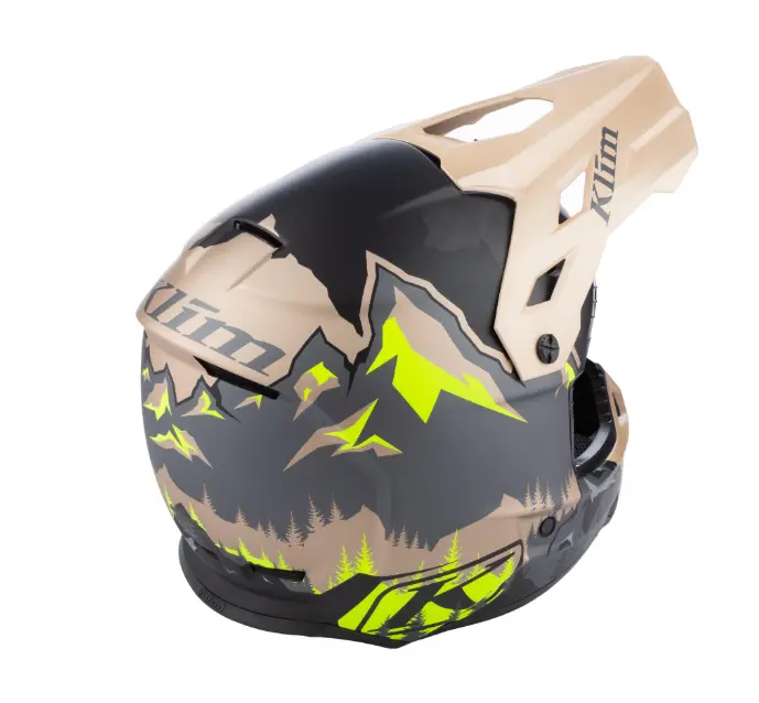 F3 Klim Carbon Helmet Ece - Dna Montanta Tan - Vi-Vis 4