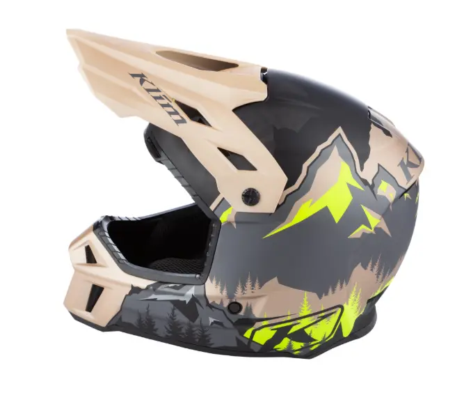 F3 Klim Carbon Helmet Ece - Dna Montanta Tan - Vi-Vis 3