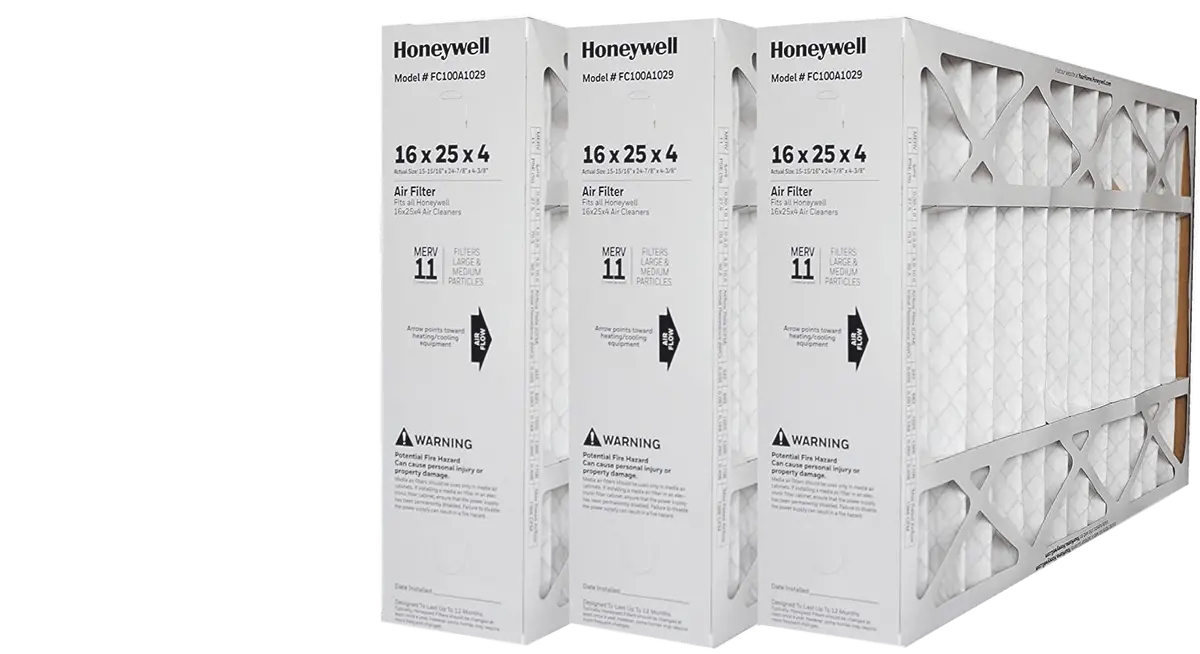 Honeywell Genuine Oem 16X25 Fc100a1029 Merv 11 Furnace Filter - Case Of 3 1