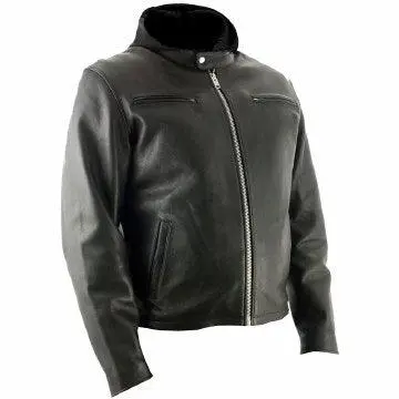 Men's Street Rider Hooded Leather Jacket 1