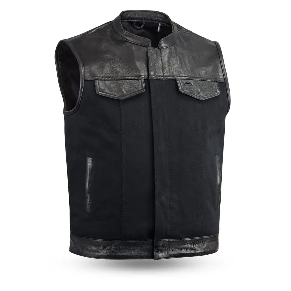 Eagle Leather Half Leather Half Canvas Vest 1