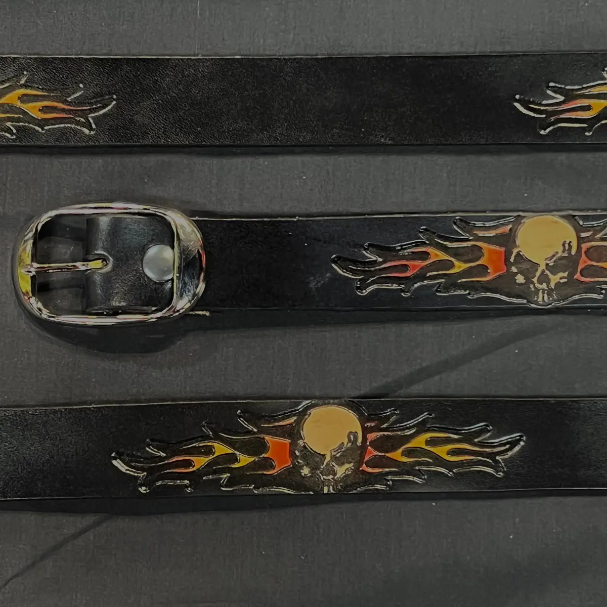 Belt Skull & Flame 1