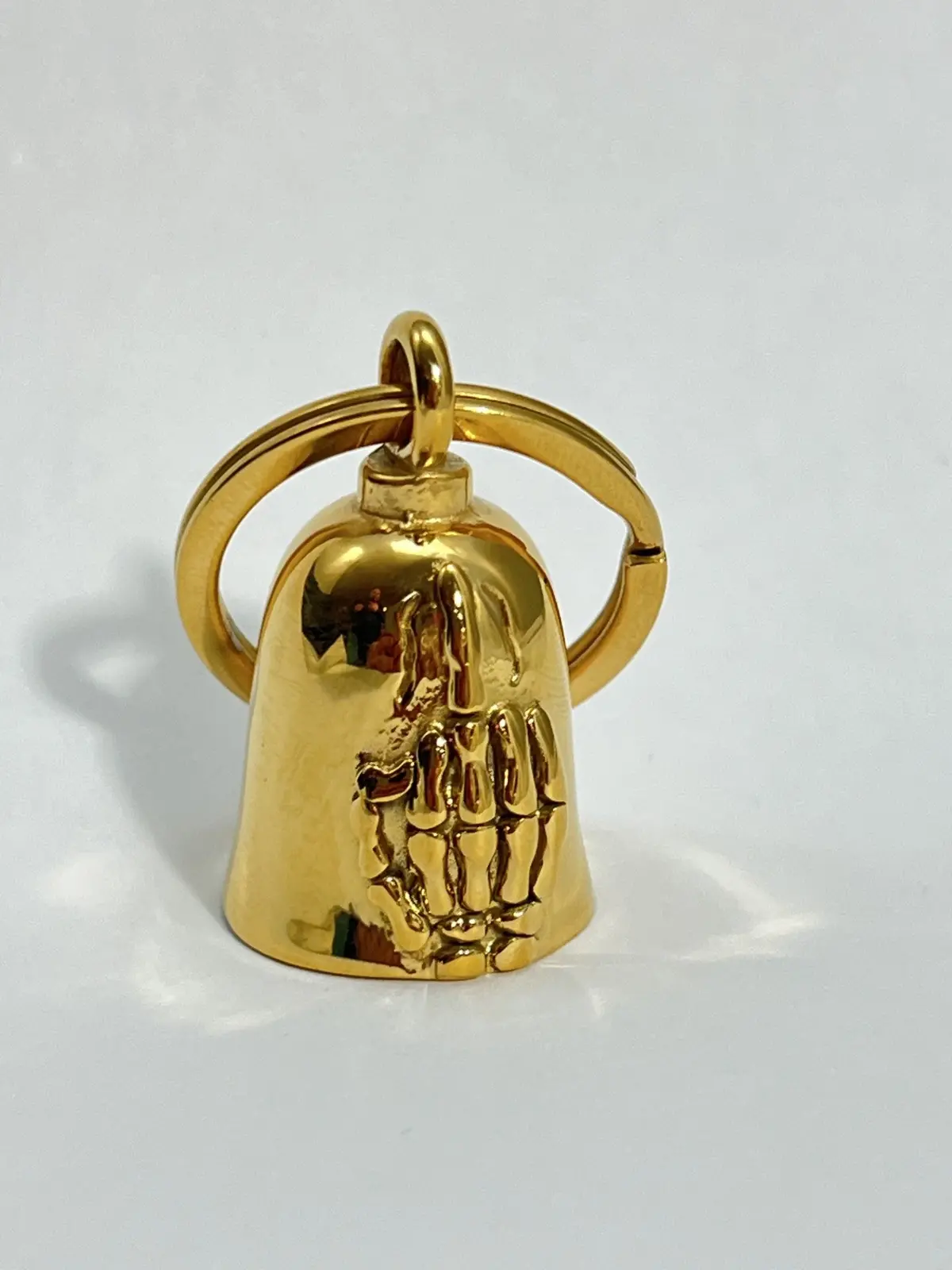 Motorcycle Bell - Gold Middle Finger 1