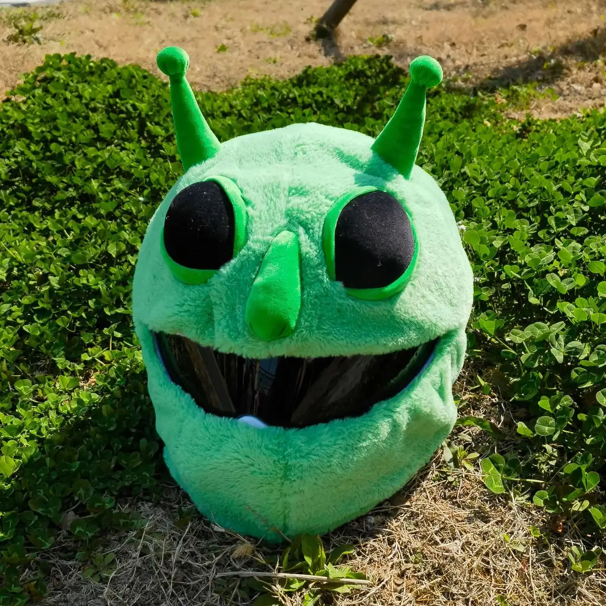 Helmet Cover - Lil Green Man 1