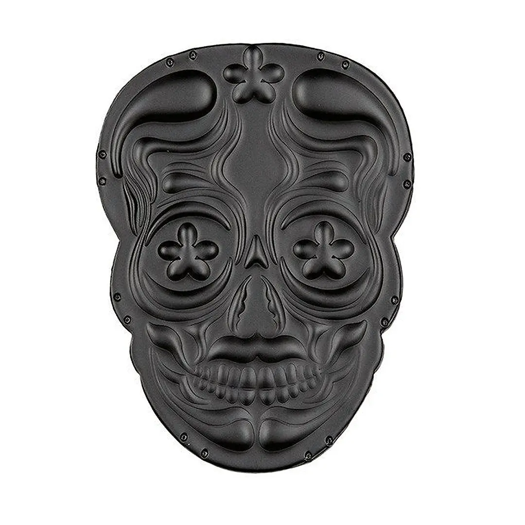 Patch Sugar Skull Leather Black 4.5 Inch X 3.5 Inch 1