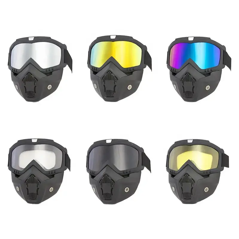 Half Helmet Full Riding Goggles 1