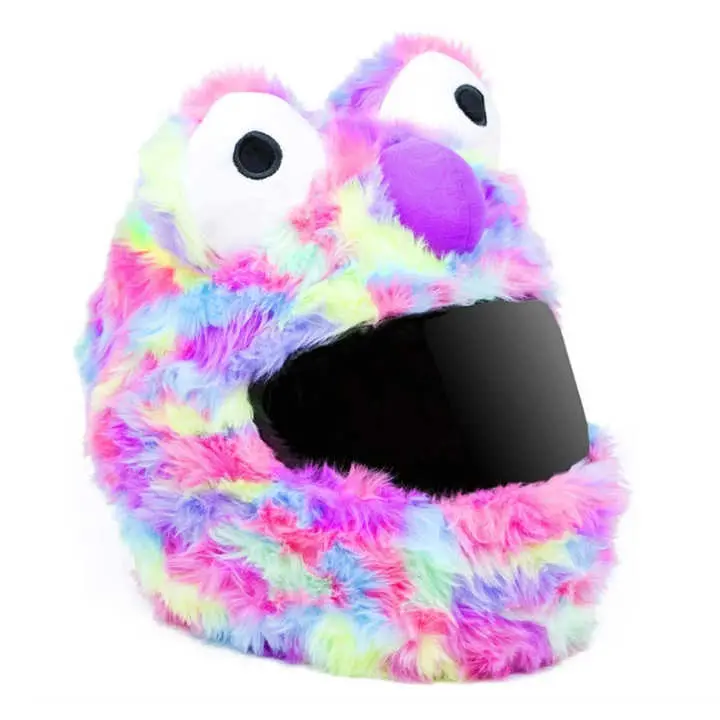 Helmet Cover - Rainbow Mop Head 1