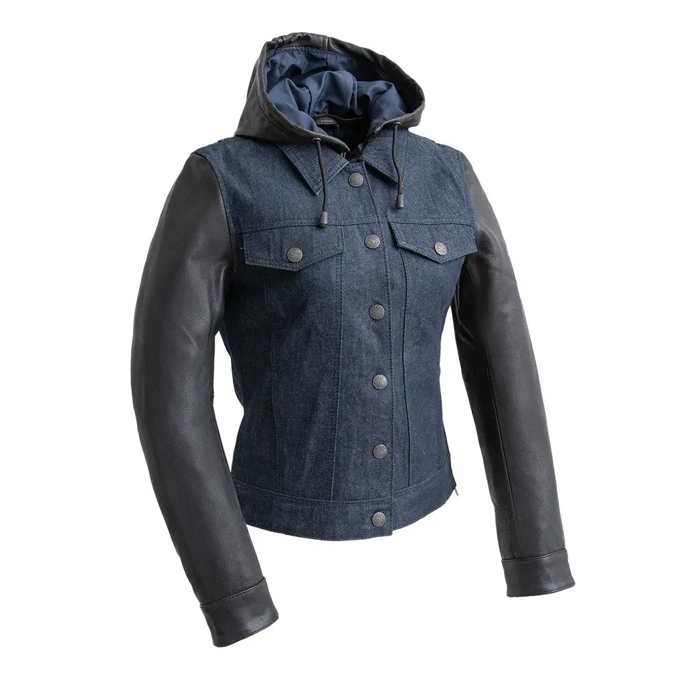 Ladies Holli Denim/Leather Jacket 1
