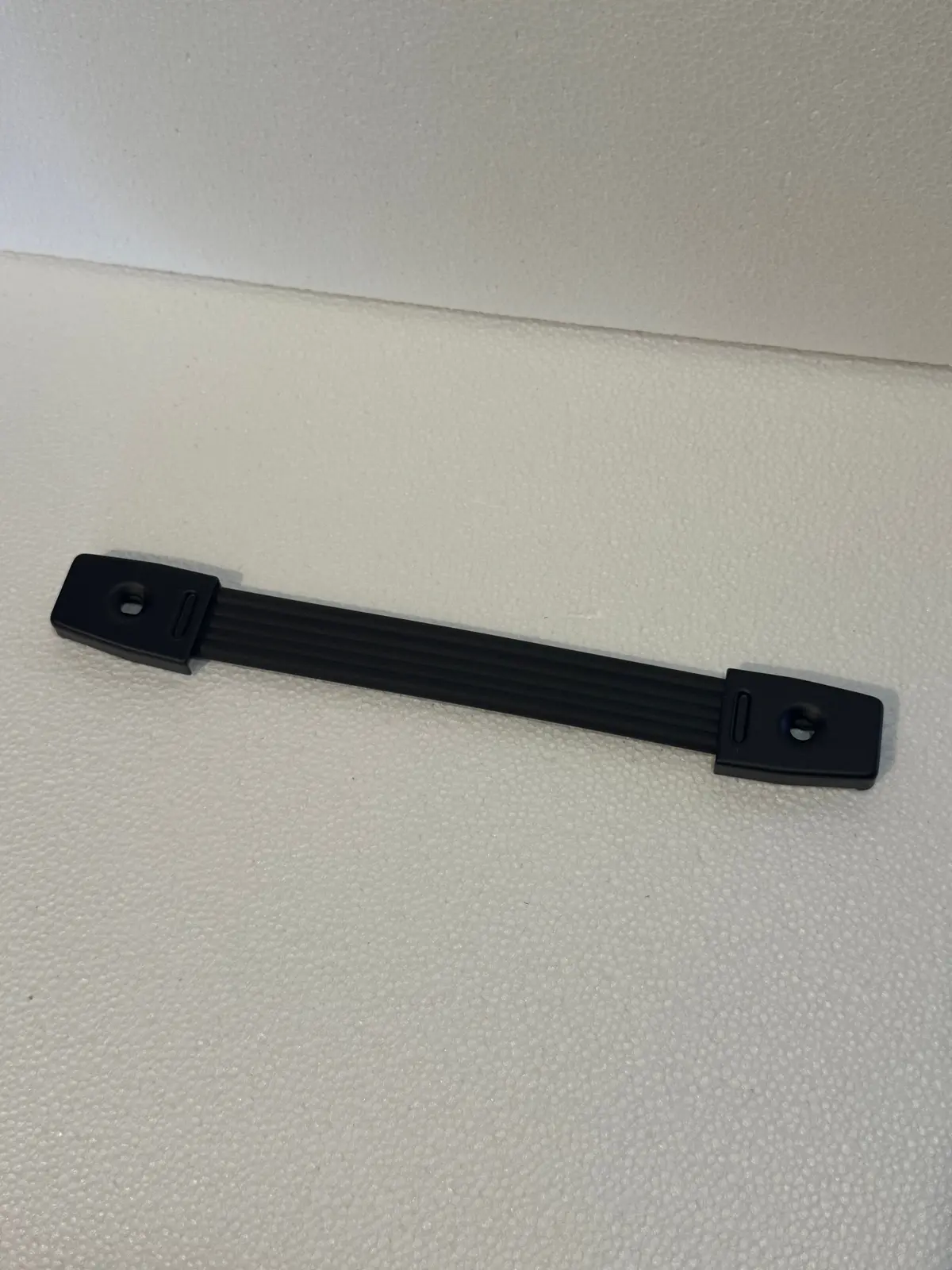 Amplifier Handle - Fender Style - Black Strap, Black Metal Caps P-H261b With Mounting Hardware 1