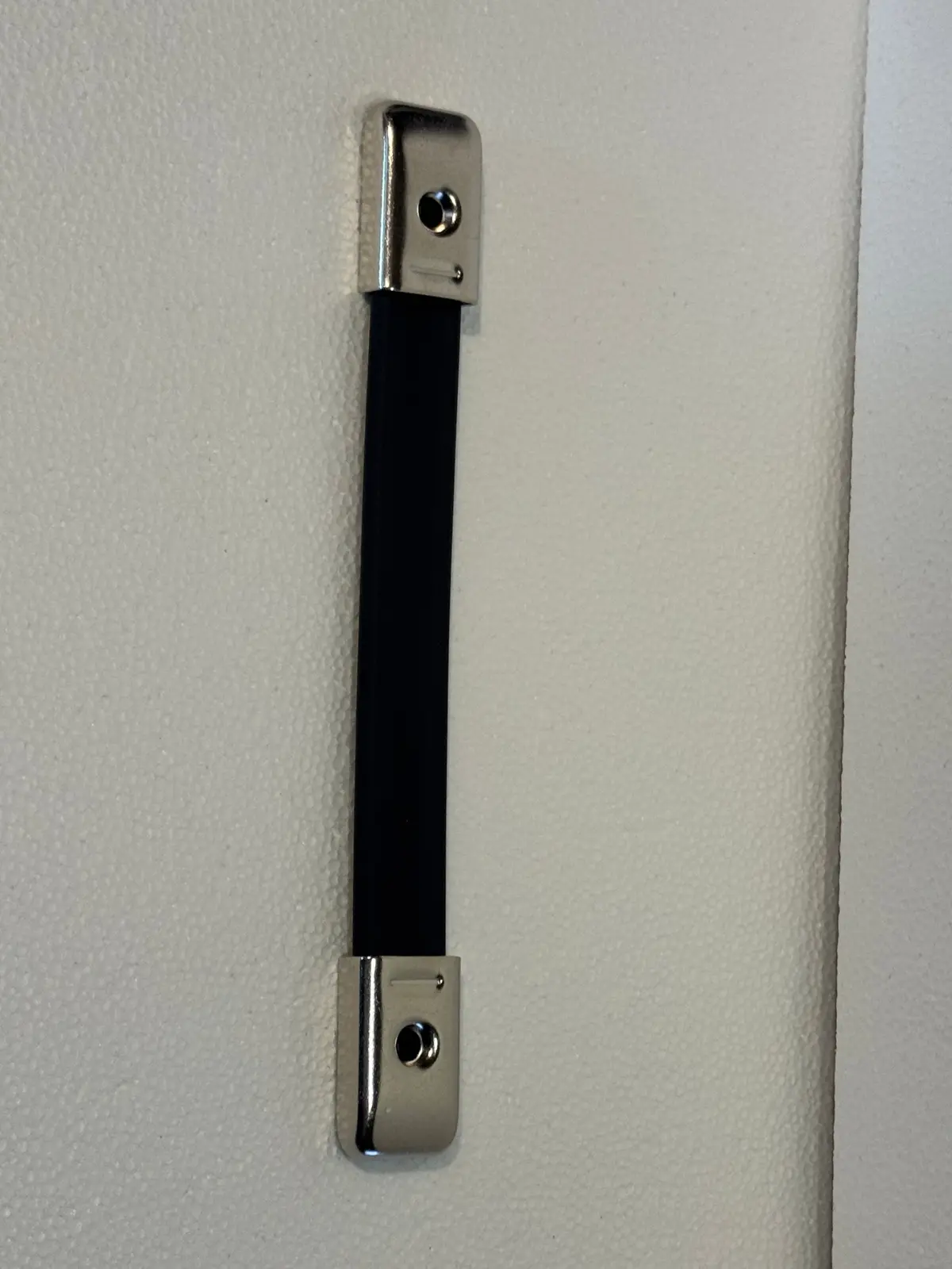 Amplifier Handle - Black Strap, Silver Caps And Mounting Hardware 1