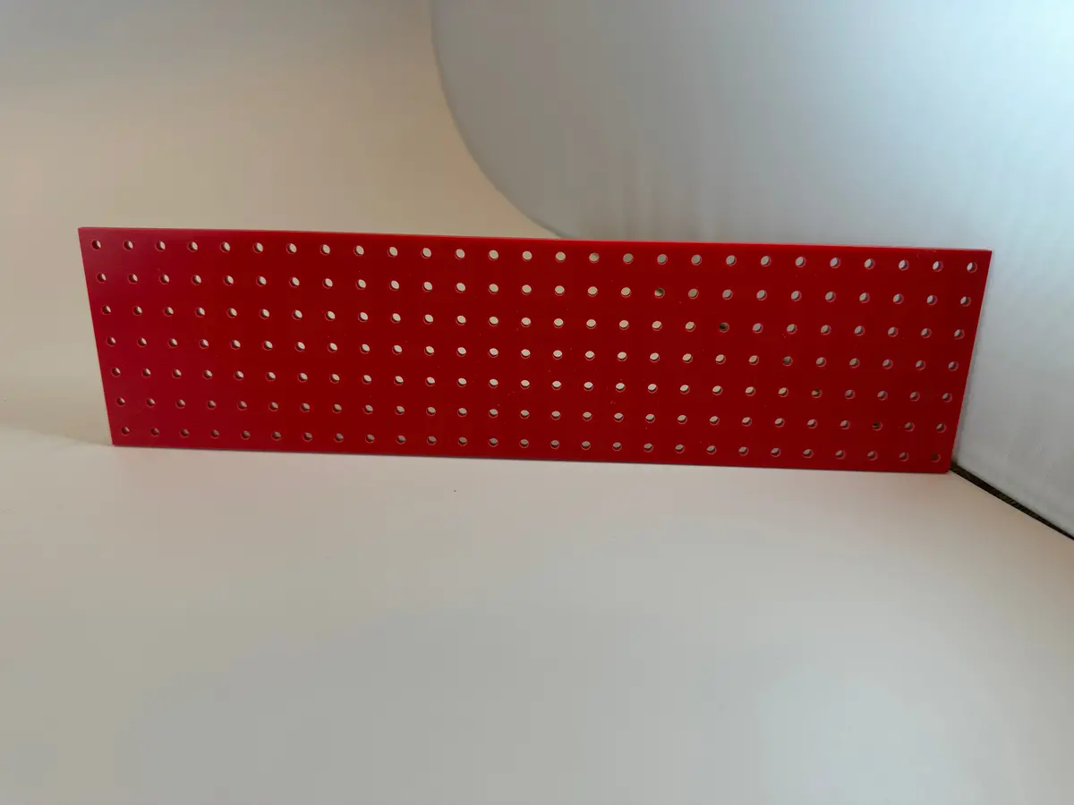Turret Board - Blank - 189 Holes - 10 1/8" X 2 5/8" - Red 1