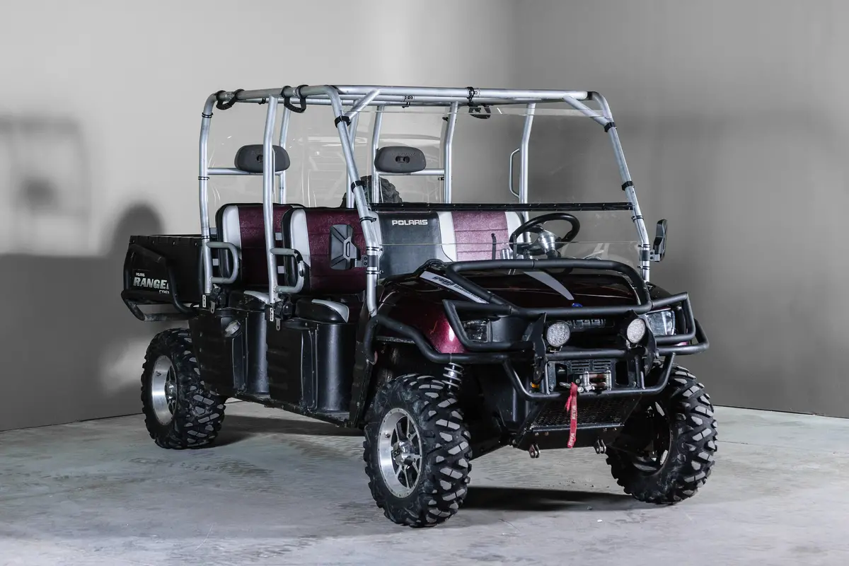 Tk00223 2003-2009 Polaris Ranger Crew Tilting Utv Windshield - Standard 3/16" - For Soft Or No Top 1