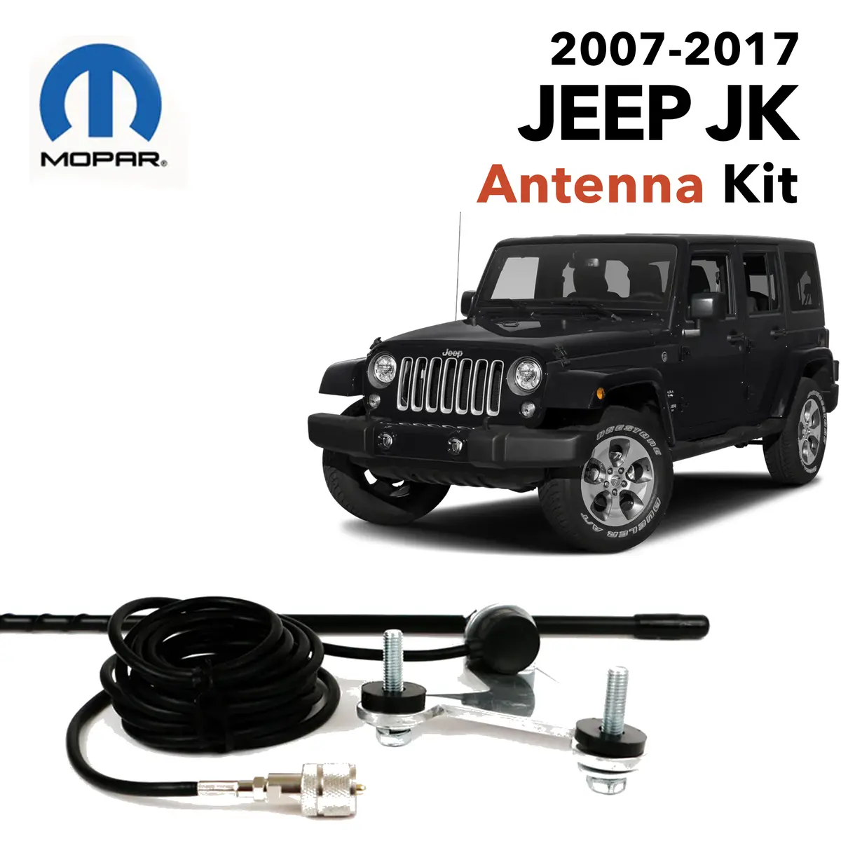 Jk Jeep Wrangler Cb Antenna Kit (2007-2017) 1