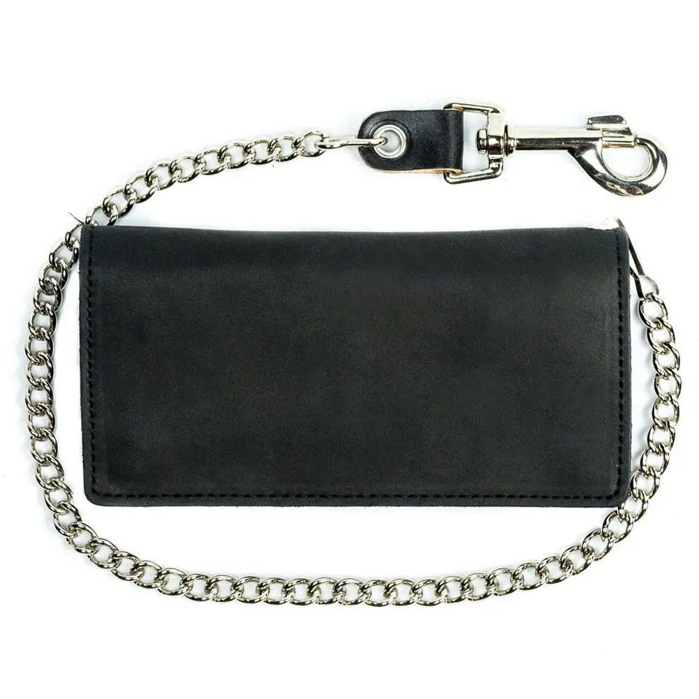 Bi-Fold Chain Wallet Black Black 1