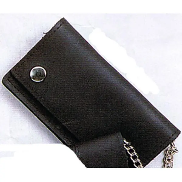 Usa-Made Bw410-23 Oil-Tanned Biker Wallet Black 1