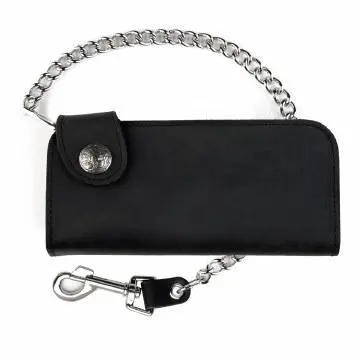 Usa-Made Side Snap Wallet With Buffalo Snap Black 1