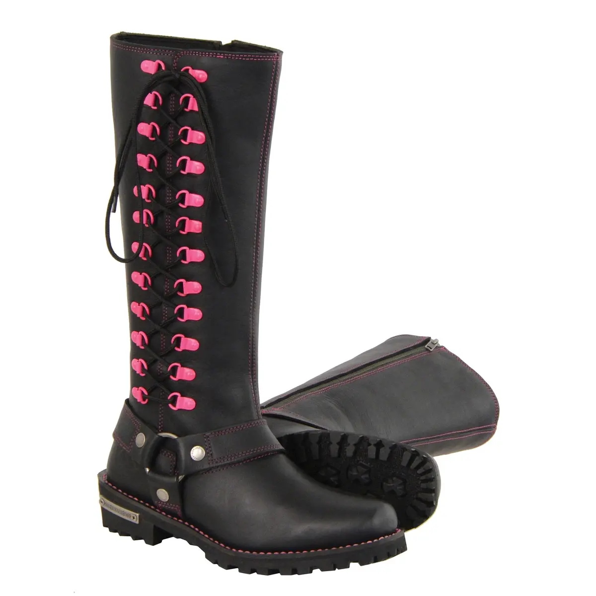 Women's Tall Boot With Pink Eyelets 1
