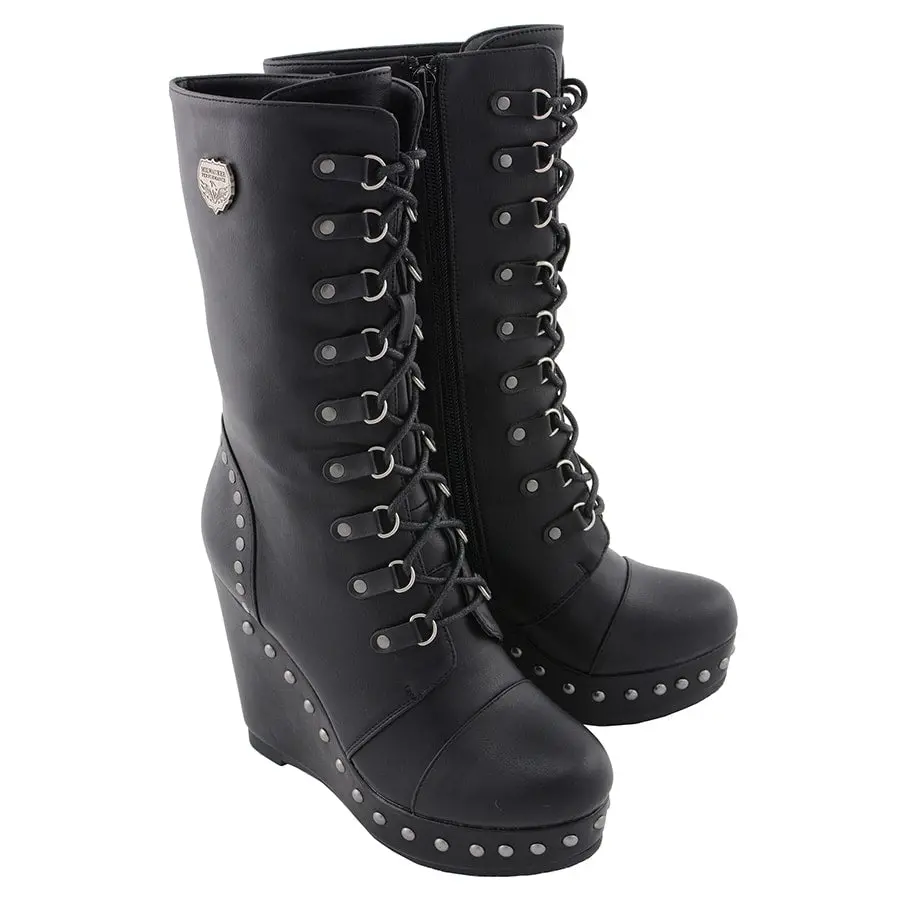 Ladies Lace Boot W/Platform 1