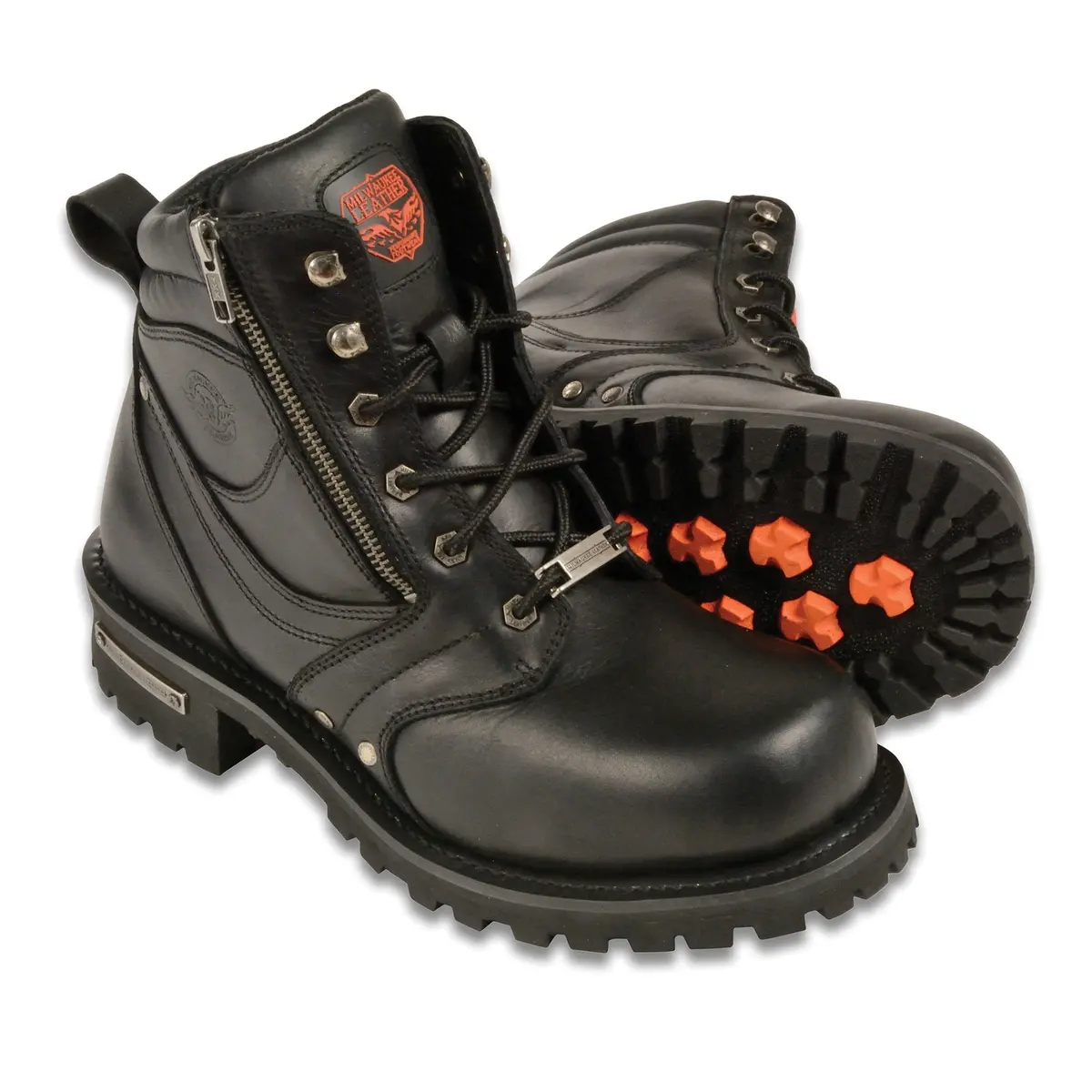 Men's 6" Lace Up Boot With Outside Zipper 1