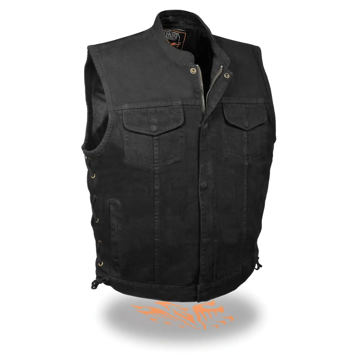 Men's Laced Denim Club Vest 1