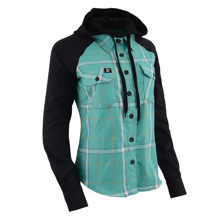 Women's Teal Flannel Shirt 1