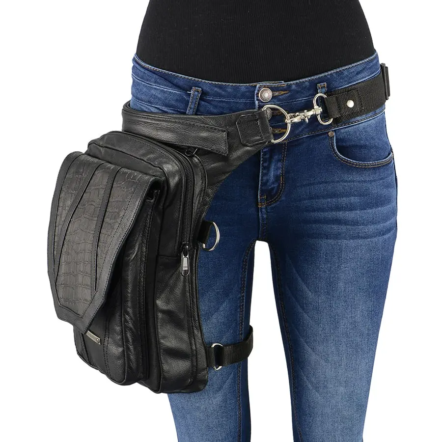 Cc Leather Thigh Bag 1