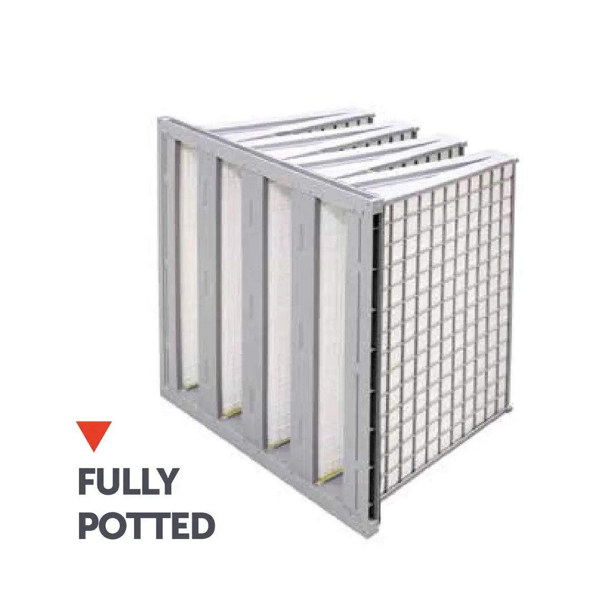 High Efficiency Filter 4 Bank 90% 24 X 24 X 12 Merv 14  Hydro 1