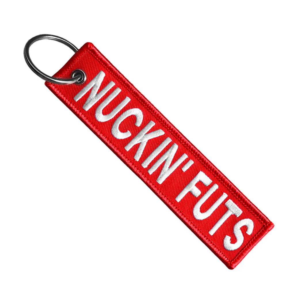 Motorcycle Key Chain - Nuckin Futs Red 1