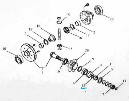 Sfor-250  O-Ring, Pinion Shaft 1