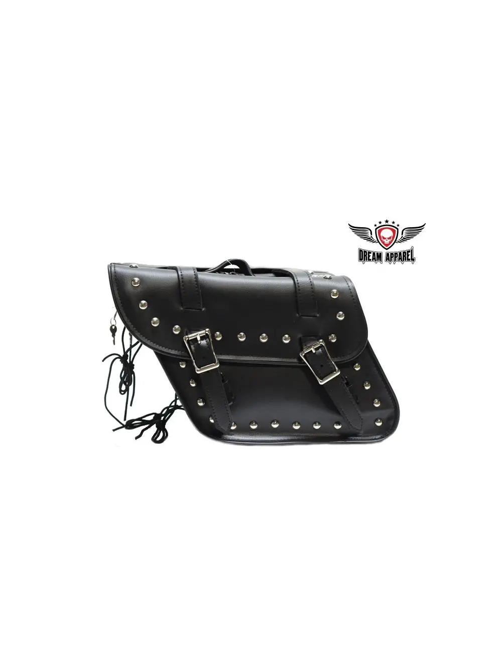 Pvc Saddlebag With Studs Black 4056Pv 1