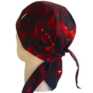 Classic Skull Cap - Ghost Classic Skulls On Red 1