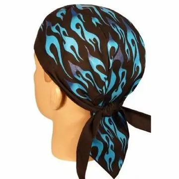Classic Skull Cap - Royal Blue Flames 1