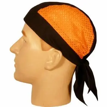 Classic Skull Cap - Orange And Black Air Flow 1