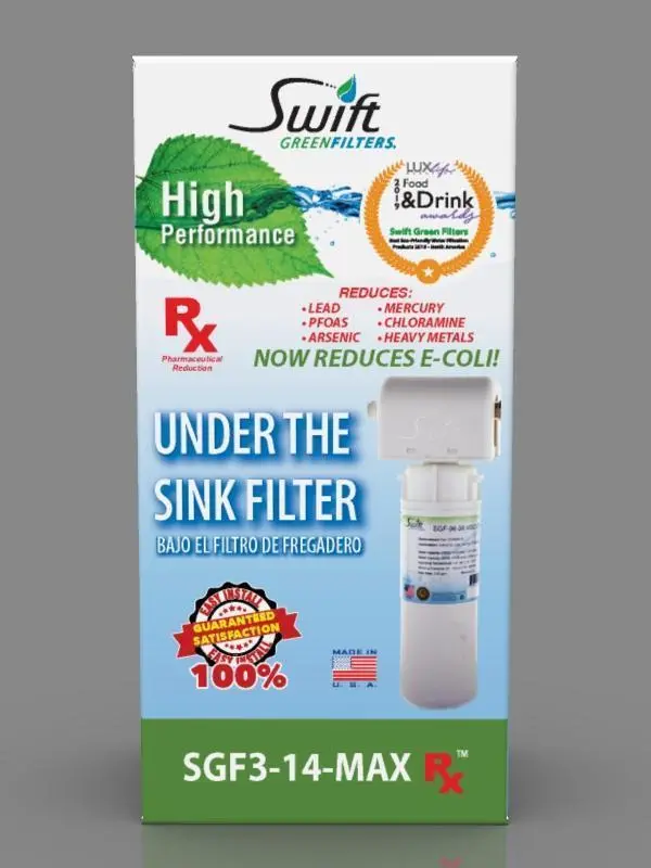 Sgf3- 14-Max-Rx (Single Candle System) Under The Sink System With Ultra High Capacity, Direct Connect Fittings-Removes Pharmaceuticals, Voc,S, Contaminants, Chlorine, Arsenic, Lead, Heavy Metals, Bad Taste, Odors 1