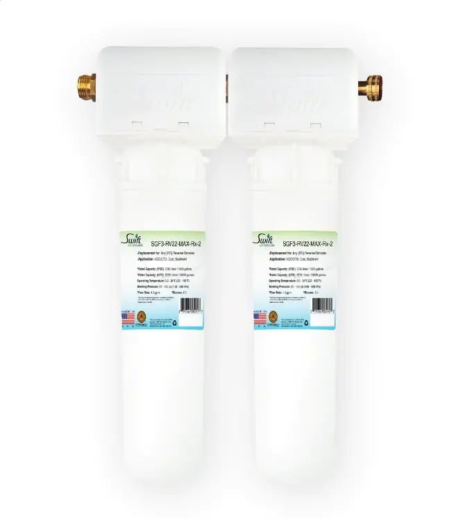Sgf3-Rv22-Max-Rx-2 (Double Candle System) Multi Stage Rv Water Filter System With Ultra High Capacity 1