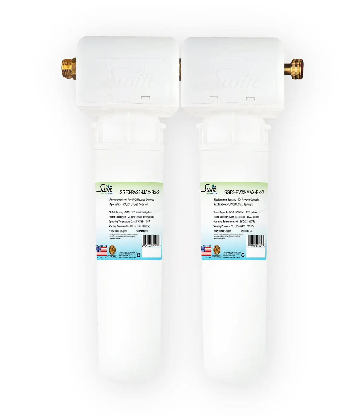 Swift Green Filters Sgf3- Rv22-Max-Rx-2 Multi-Stage Under Sink Water Filter System | High Capacity, Eco-Friendly, Direct Connect | Made In Usa 1