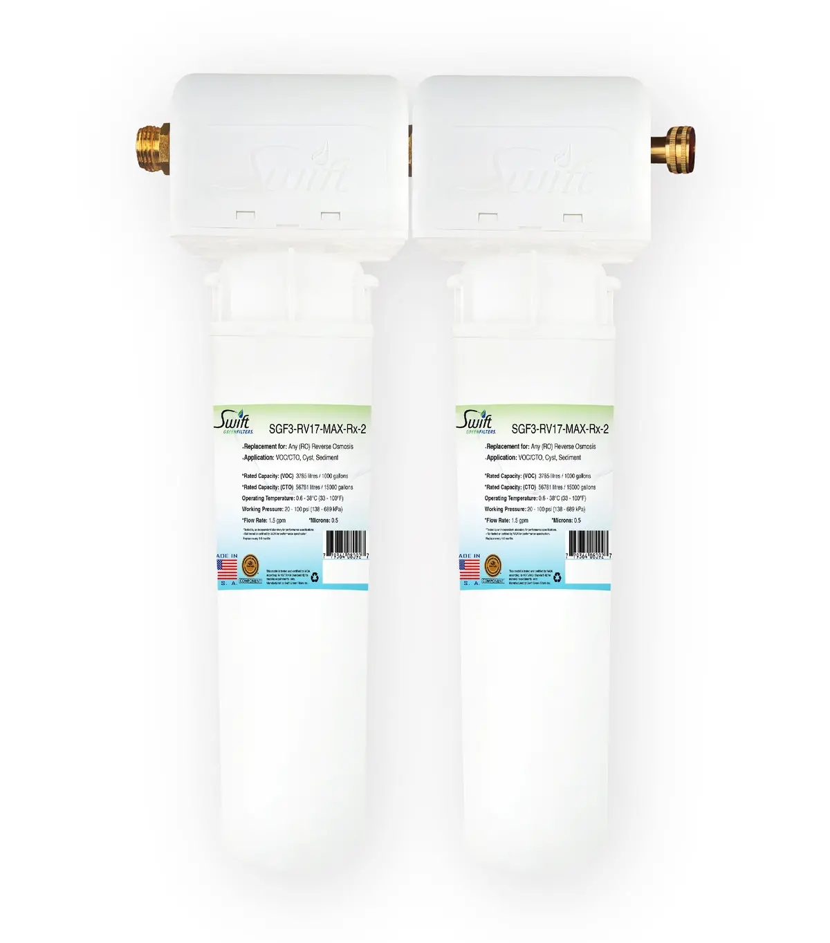 Sgf3-Rv17max-Rx-2 (Double Candle System) Multi Stage Rv Water Filter System With Ultra High Capacity 1