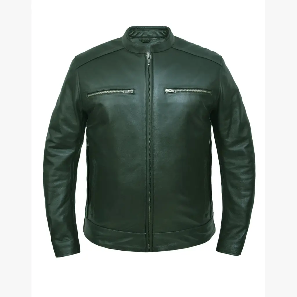 Men's Cow Hide  Leather Jacket 1