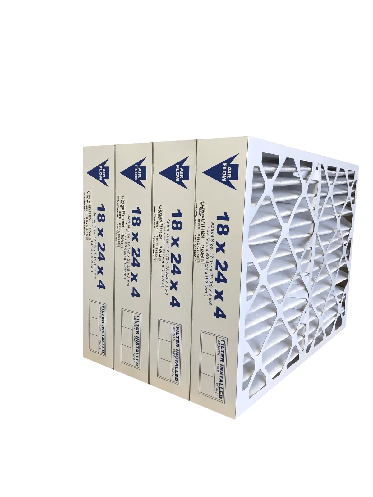 18X24x4 Merv 11 Furnace Filter - 4 Pack 1