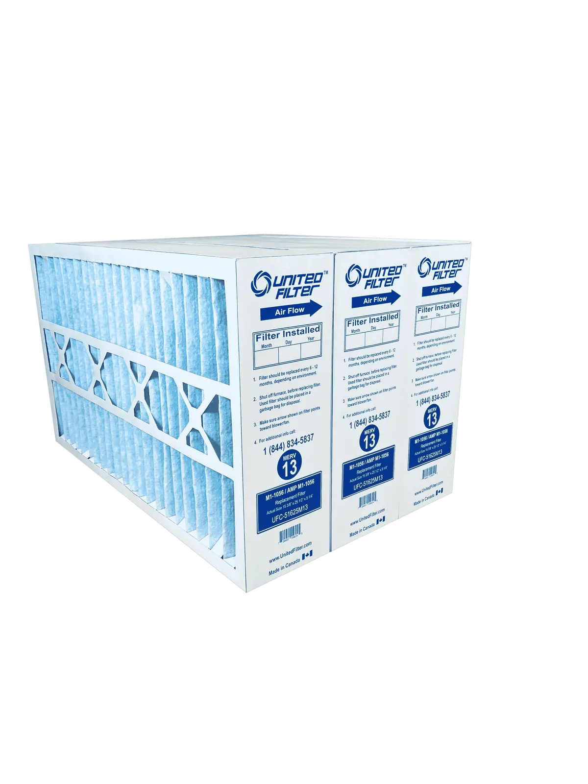 M1-1056 Replacement 16X25x5 Merv 13 - 3 Pack 1